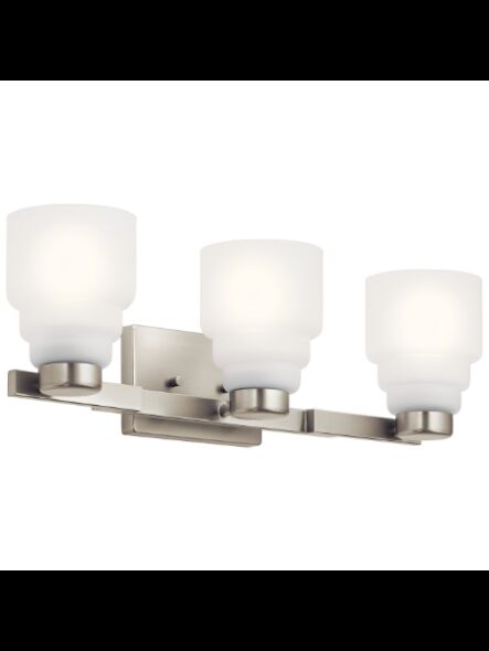 Luminaire de vanité Kichler Vionnet 55012NI 3-lumières 75W nickel brossé