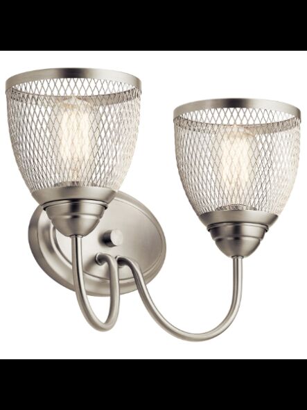 Luminaire de vanité Kichler Voclain 55042NI 2-lumières 75W nickel brossé