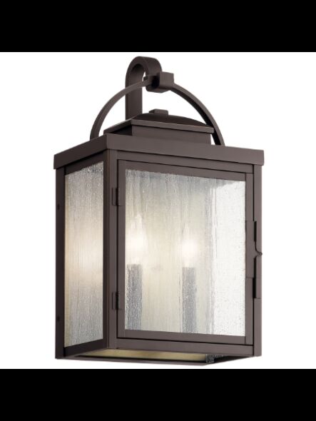 Lanterne murale extérieur Kichler Carlson 59012RZ 2-lumières 60W bronze huilé