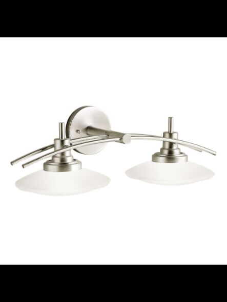Luminaire de vanité Kichler Structures 6162NI 2-lumières 100W nickel brossé