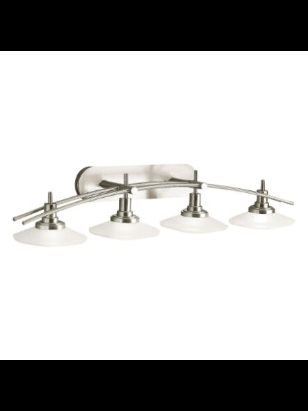 Luminaire de vanité Kichler Structures 6464NI 4-lumières 100W nickel brossé