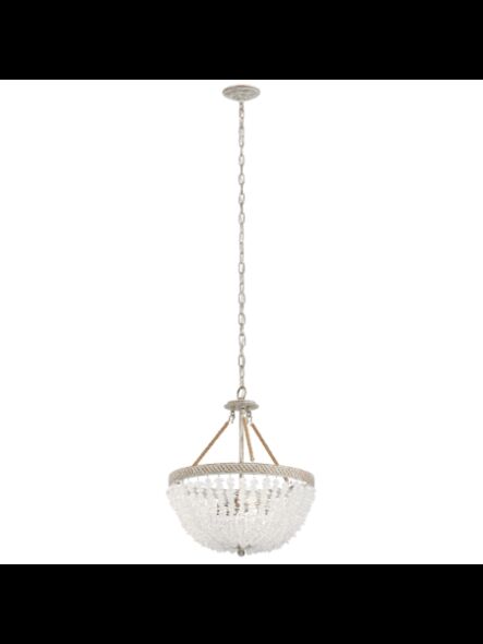 Suspendu inversé Kichler Kona 82289 3-lumières 60W blanc antique