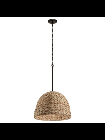 Mini suspendu Kichler Raffiana 82291 1-lumière 60W vieux bronze