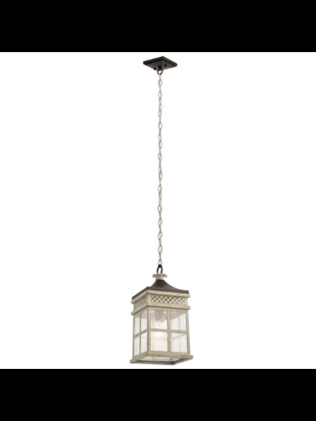 Mini suspendu Kichler Hawser 82293 1-lumière 60W blanc antique