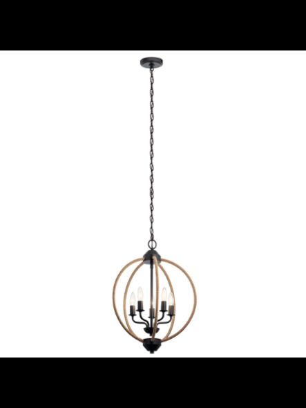 Mini Chandelier Kichler Clove Hitch 82296 5-lumières 60W vieux bronze