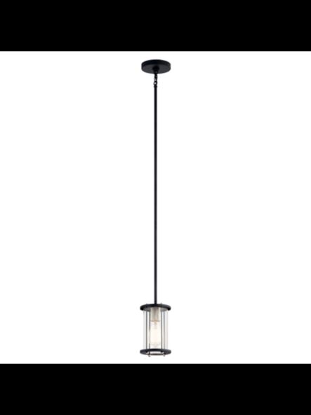 Mini suspendu Kichler Loman 82331 1-lumière 60W noir mat