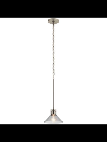 Mini suspendu Kichler Sley 82332 1-lumière 60W nickel brossé