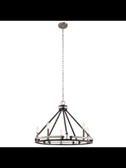 Lustre à 1 étage Kichler Stetton 82333 5-lumières 60W fer d'enclume