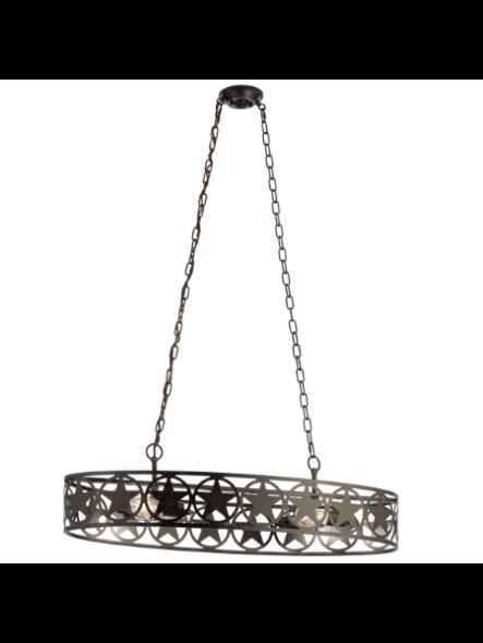 Suspendu pour îlot Kichler Branko 82338 4-lumières 60W bronze vieilli