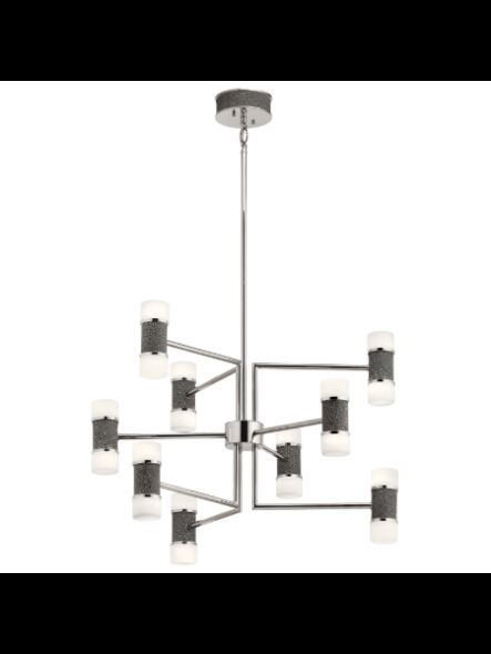 Lustre multi-étages à LED Kichler Vey 84123 nickel poli