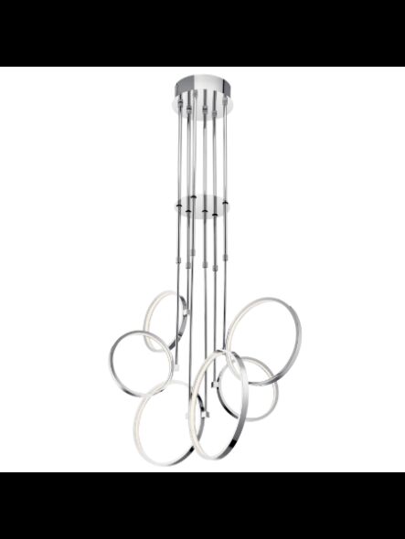 Lustre multi-étages à LED Kichler Bonham 84204 6-lumières chrome