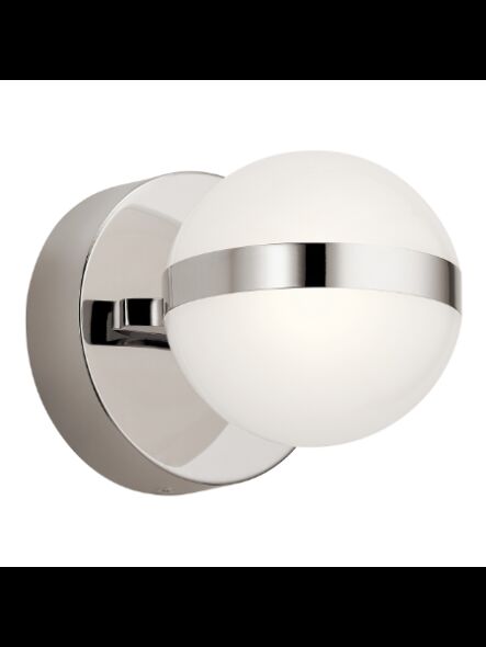 Luminaire de vanité à LED Kichler Brettin 85090PN 1-lumière 12W nickel poli