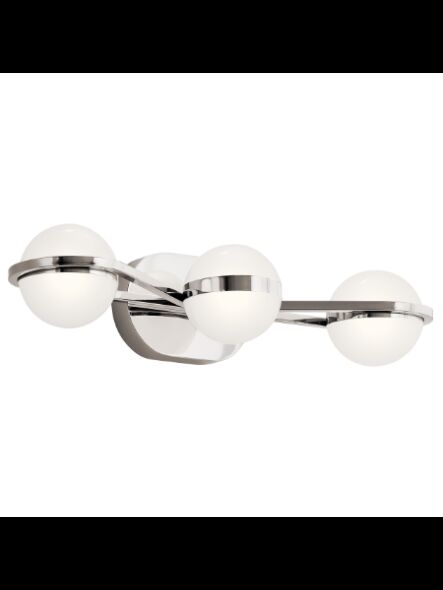Luminaire de vanité à LED Kichler Brettin 85092PN 3-lumières 40W nickel poli