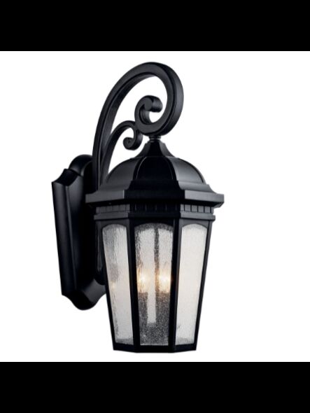 Lanterne murale extérieur Kichler Courtyard 9035BKT 3-lumières 60W noir texturé