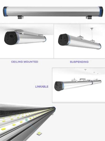 Luminaire Linéaire Luxwerx LUXT2G1500 LED 5-pi 100W Lumen Élevé