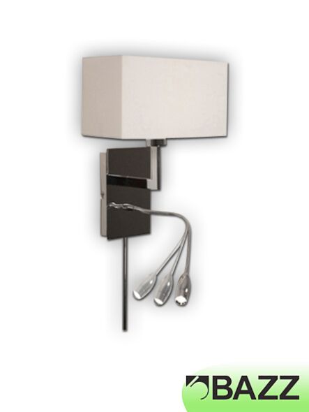 applique murale hilo bazz chrome avec lampe de lecture m2011l