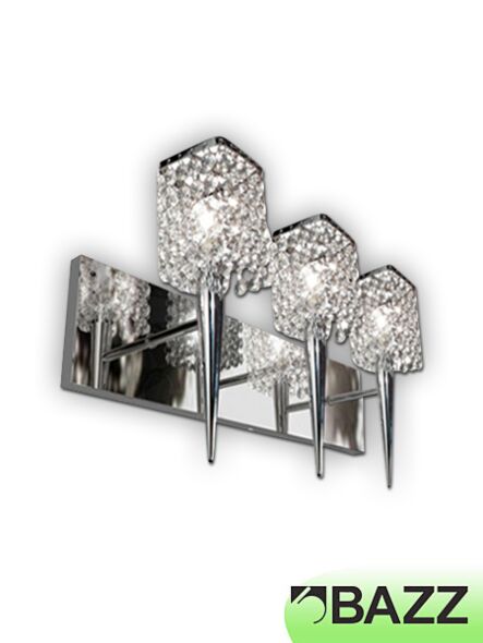 applique murale bazz glam chrome à 3 lumières m3023dc