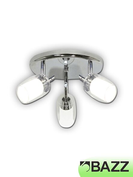 plafonnier bazz accent chrome à 3 spots multidirectionnels px7153ch