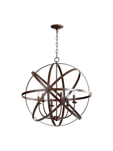 quorum lighting celeste series 6009-6-86 oiled bronze chandelier