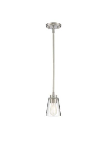 Mini Suspendu Savoy House Essentials Calhoun 7-1026-1-Sn 1 Lumière 60W Nickel Satiné