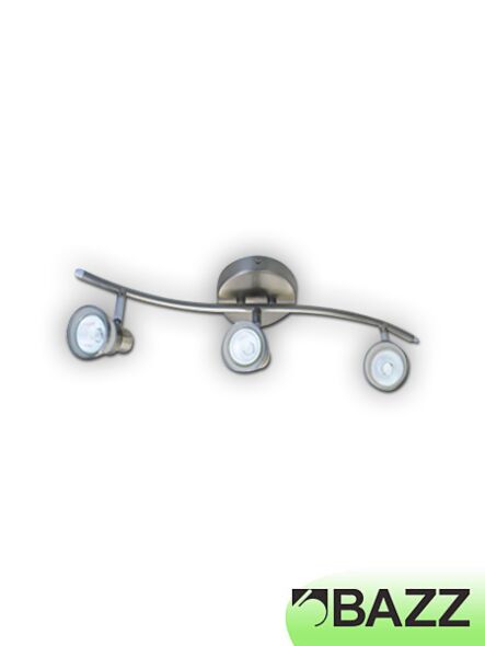 plafonnier sur rail bazz accent chrome brossé à 3 spots tx7083bs