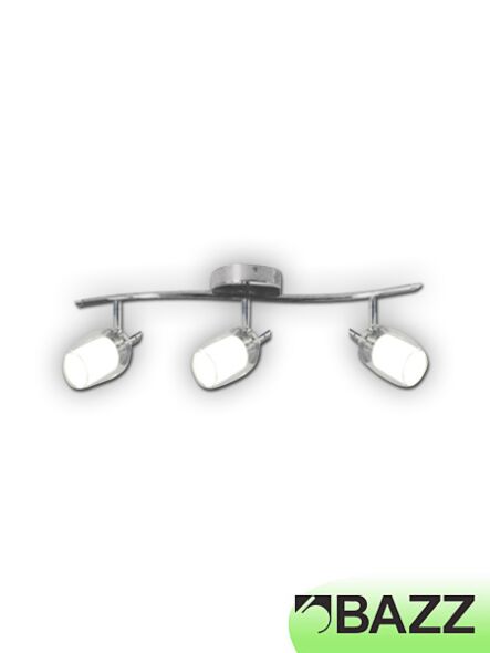 plafonnier sur rail bazz accent chrome à 3 spot tx7153ch