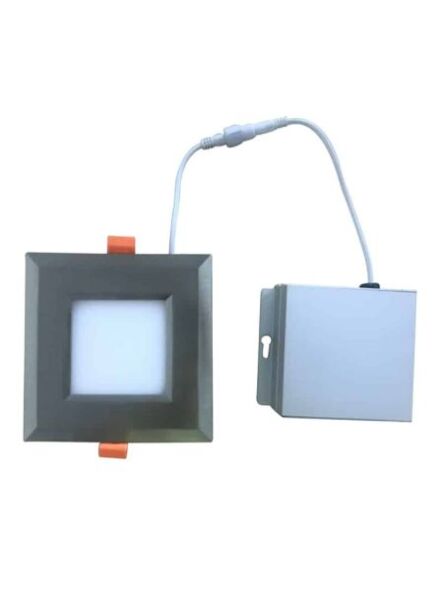 Panneau carré LED mince 4" température CCT au choix Votatec LSP4002-3way-BN 9W nickel Brossé