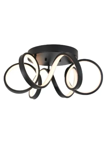 Artika FM-SR-BL Swirl 28W Noir Plafonnier semi encastré