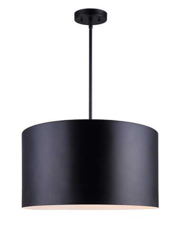canarm knox ich405b03bk20 3-light black chandelier