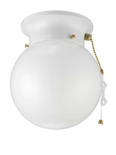 canarm icl9whw 1-light white ceiling/wall light