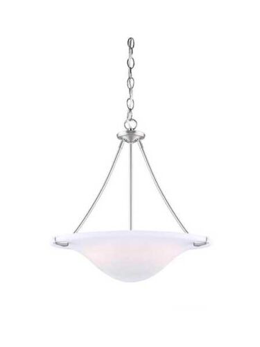 canarm nouveau richan65318 bn 3-light brushed pewter chandelier