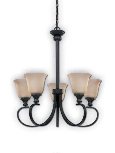 Canarm Carter 5 Light Oil Rubbed Bronze Chandelier ICH317A05ORB (fixturewshade)