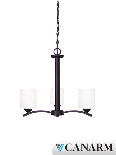 Chandelier Canarm ICH370A03ORB-O 3-Lumières Série Hampton Bronze