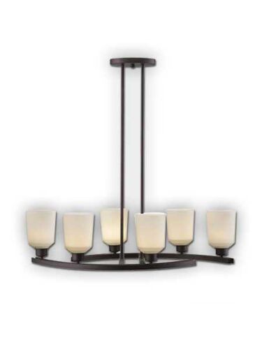 Canarm Quincy 6 Light Oil Rubbed Bronze Chandelier ICH431A06ORB (fixturewshade)