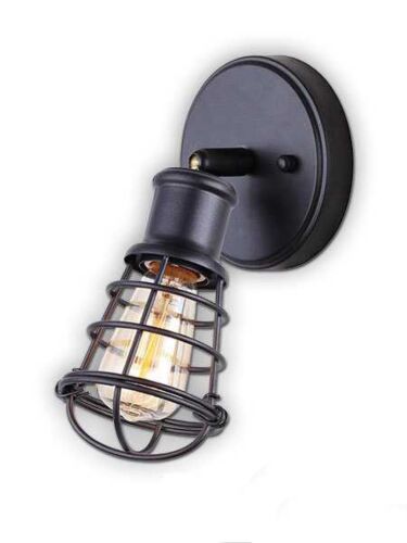 canarm otto 1 light black wall light icw611a01gph