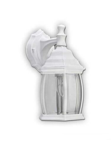 canarm outdoor 1 light white wall light iol1211