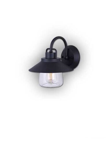 canarm colorado 1 light black wall light iol252bk