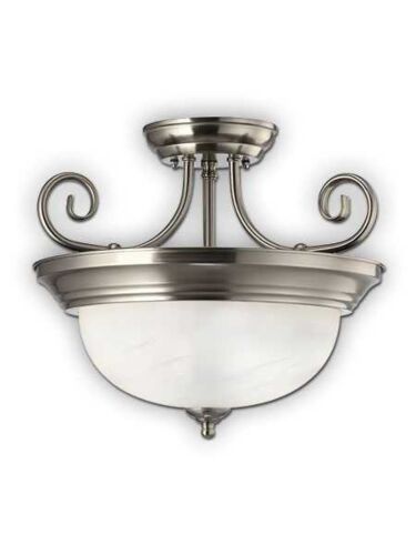 Canarm Julianna 2 Light Brushed Nickel Semi-Flush ISF20BN (fixturewshade)