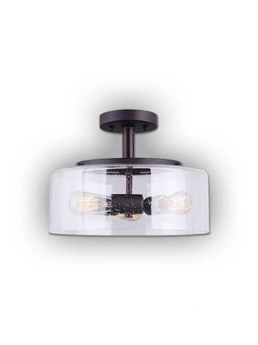 canarm nash 3 lights oil rubbed bronze semi-flush isf633a03orb