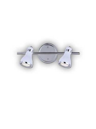 canarm zena 2 lights blanc and chrome wall light it580a02whc10