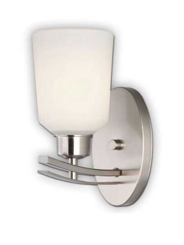 canarm quincy 1 light brushed nickel wall light ivl431a01bn