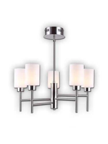 canarm beecher 5 lights brushed nickel chandelier lch105a05bn
