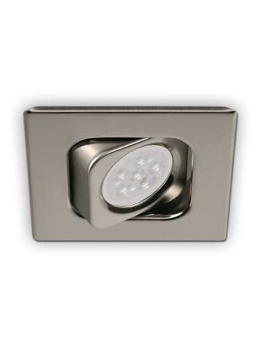 Minilux LED Square Recessed Light GU10 Satin Nickel IC Remodel MIR10-Q13-72