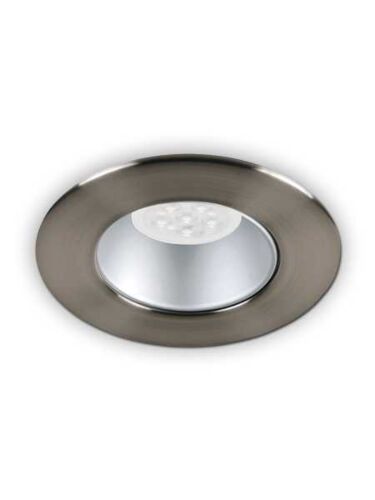 Minilux LED Recessed Light GU10 Baffle Satin Nickel IC Remodel MIR10-R13AN-72