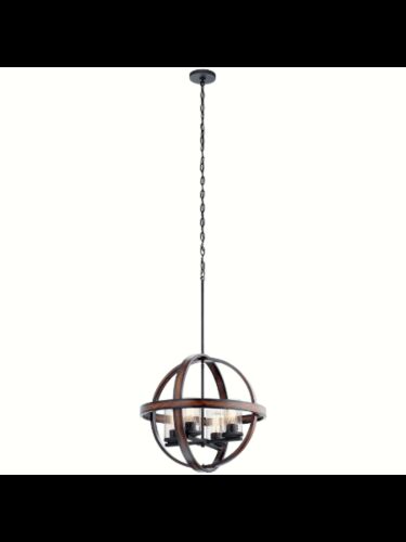 Suspendu Kichler Barrington 34822 4-lumières 60W noir vieilli