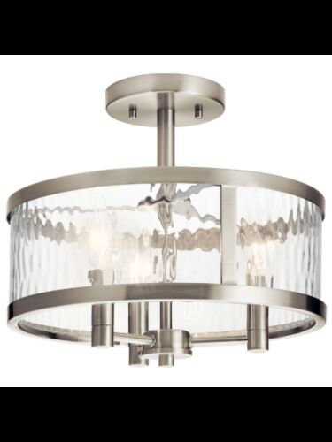 Plafonnier semi-encastré Kichler Marita 38214 3-lumières 60W nickel brossé