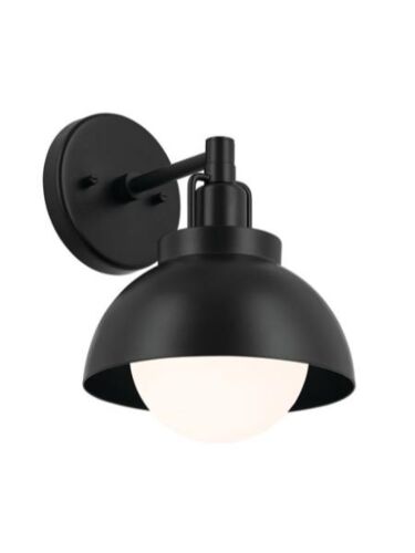 Kichler Niva 52601BK 1-lumière Noir 60W Semi-encastré/Applique murale