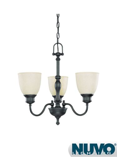 Chandelier Nuvo Lighting 60-2774 3-Lumières Série Bella Bronze Antique