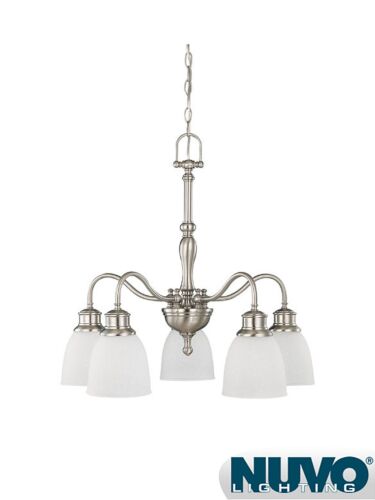 Chandelier Nuvo Lighting 60-2777 5-Lumières Série Bella Nickel Brossé