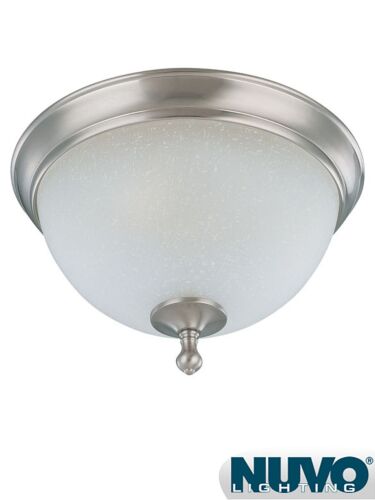 Plafonnier Nuvo Lighting 60-2791 2-Lumières Série Bella Nickel Brossé